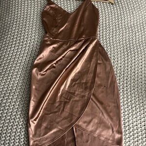 Women’s rose gold mini dress